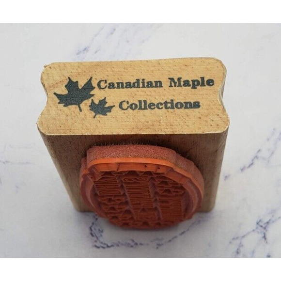 Shamrock Clover Happy St. Patrick’s Day Canadian Maple Collections Rubber Stamp - Picture 3 of 7